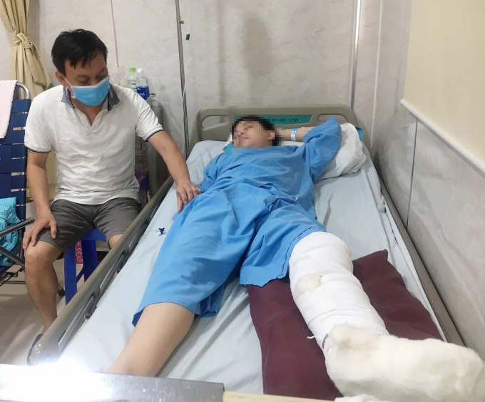 Một học sinh đã được phẫu thuật tại BV Sài Gòn ITO. Ảnh: H.L.