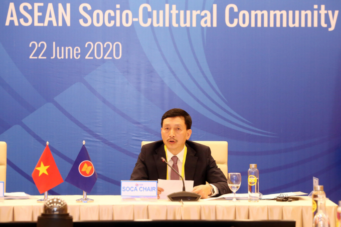Ông Nguyễn Mạnh Cường khẳng định năm 2020 là một năm quan trọng của ASEAN. Ảnh: Bộ LĐ-TB&XH.