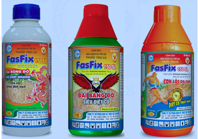 Sản phẩm Fasfix 150 SL trừ cỏ hết sức đặc hiệu và an toàn cho môi trường cũng như người sử dụng. Ảnh: Minh Đức.