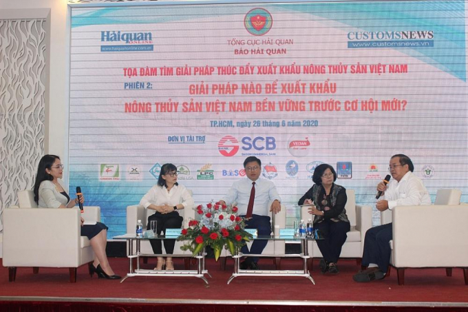 Tọa đàm 'Tìm giải pháp thúc đẩy xuất khẩu nông thủy sản Việt Nam' tổ chức tại TP.HCM.