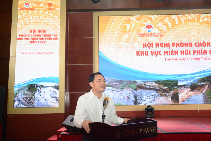 Bộ trưởng Bộ Nguyễn Xuân Cường phát biểu chỉ đạo tại hội nghị. Ảnh: H.Đ.