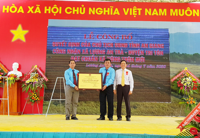 Xã Lương An Trà được công nhận xã đạt chuẩn nông thôn mới năm 2019. Ảnh: Lê Hoàng Vũ.
