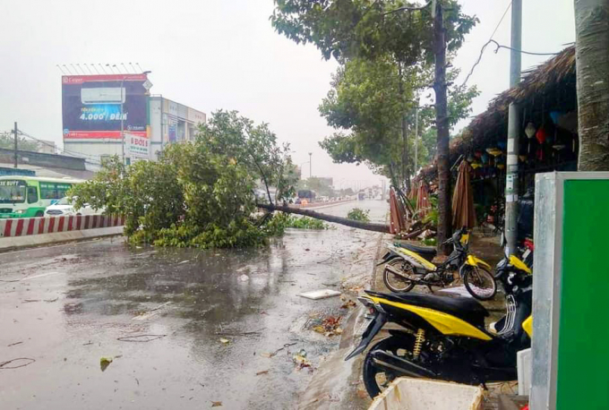 Ngày 2/8, đã xảy ra mưa giông kèm theo gió lốc trên địa bàn quận Ninh Kiều (TP. Cần Thơ) làm 17 căn nhà bị ảnh hưởng thiệt hại. Ảnh: Hoàng Vũ.