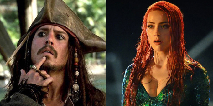 Hai vai diễn làm nên tên tuổi Depp-Heard là 'Cướp biển Jack Sparrow' và 'Công chúa Atlantic Mera'.
