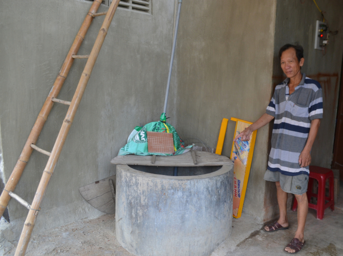 Hầu hết các giếng nước ở thôn Nguyên Trang bị nhiễm vôi. Ảnh: CA.