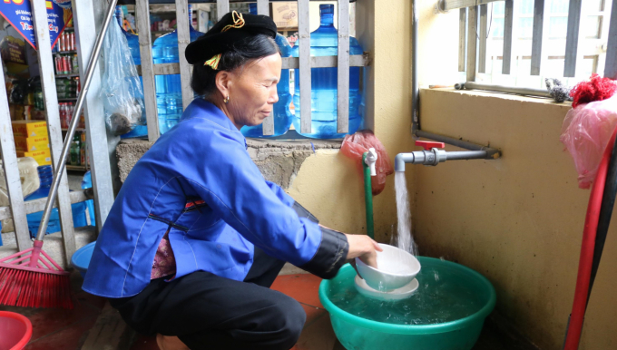 Tỷ lệ dân cư nông thôn ở tỉnh biên giới Lạng Sơn được sử dụng nước hợp vệ sinh ngày càng được nâng cao. Ảnh : Đồng Văn Thưởng.