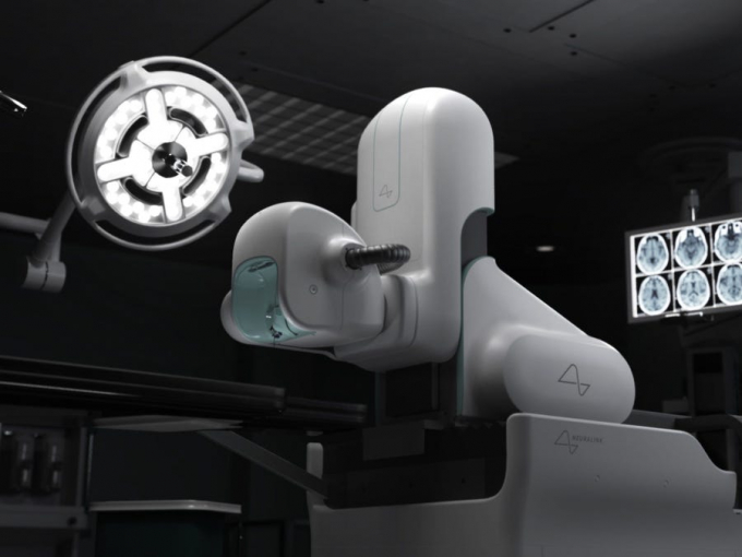 Hình ảnh robot phẫu thuật Neuralink. Ảnh: Woke Studios.