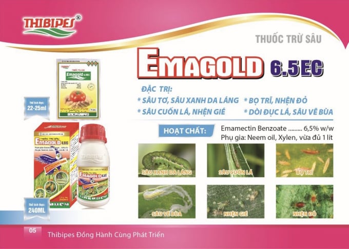 Thuốc trừ sâu sinh học thế hệ mới  Emagold 6.5EC. 