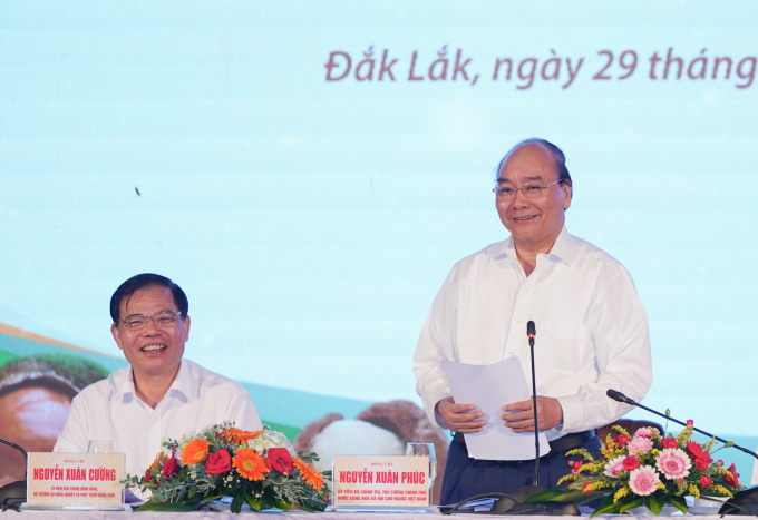 Thủ tướng Nguyễn Xuân Phúc khẳng định, muốn phát triển tốt thì phải có người làm, mắc ca đang có người dẫn dắt tốt. Ảnh: Văn Hùng.