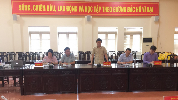 Ông Nguyễn Văn Tỉnh - Tổng cục trưởng Tổng cục Thủy lợi (Bộ NN-PTNT) phát biểu tại cuộc họp với Sở NN-PTNT Phú Thọ.