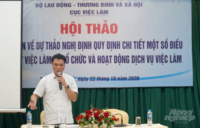 Ông Tào Bằng Huy, Phó Cục trưởng Cục Việc làm (Bộ LĐ-TB&XH). Ảnh: Nguyễn Thủy.