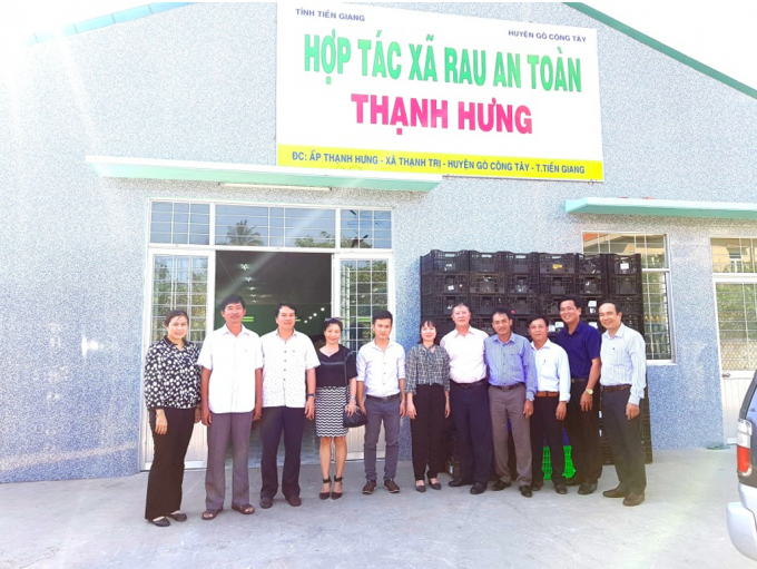 Trụ sở HTX Rau an toàn Thạnh Hưng (Gò Công Tây, Tiền Giang). Ảnh: Minh Đảm.