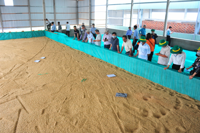 Ban Quản lý dự án Chuyển đổi Nông nghiệp bền vững (VnSAT) hỗ trợ lò sấy lúa cho HTX Hiếu Bình. Ảnh: Lê Hoàng Vũ.