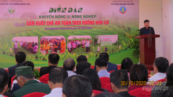 Ông Lê Quốc Thanh – Giám đốc Trung tâm Khuyến nông Quốc gia phát biểu tại diễn đàn.
