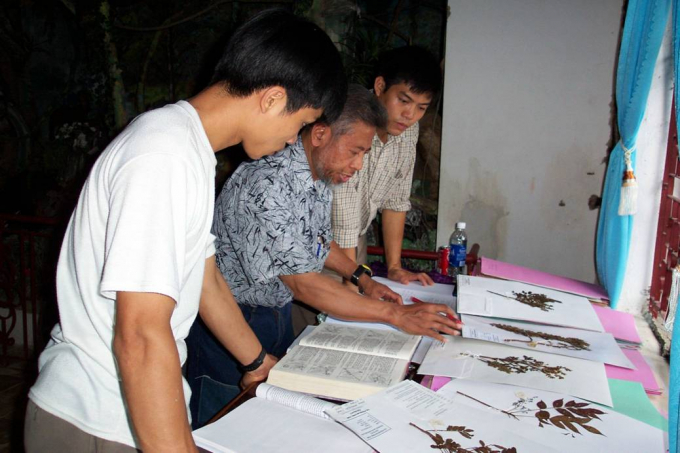 Các chuyên gia trong nước và quốc tế nghiên cứu đa dạng thực vật tại Cúc Phương. Ảnh: PQV.