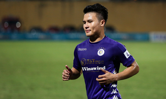 Quang Hải mới ghi 2 bàn tại V-League mùa này. Ảnh: VPF.