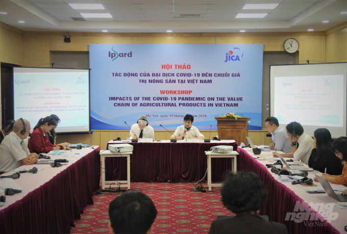 Hội thảo 'Tác động của đại dịch Covid-19 đến chuỗi giá trị nông sản tại Việt Nam' sáng ngày 19/11 tại Hà Nội. Ảnh: Phạm Hiếu.