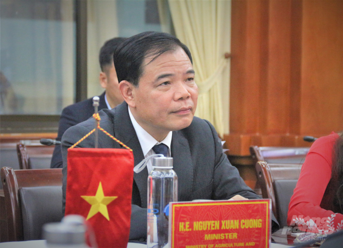 Bộ trưởng Nguyễn Xuân Cường đánh giá cao vai trò cũng như tổ chức thực hiện, triển khai công tác hỗ trợ miền Trung của ADB. Ảnh: Phạm Hiếu.