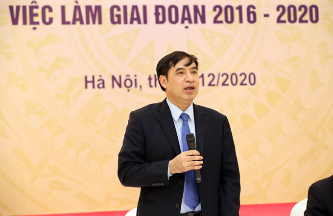 Ông Vũ Trọng Bình, Cục trưởng Cục Việc làm, Bộ LĐ-TB&XH phát biểu tại Hội nghị.