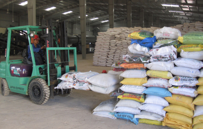 Giống lúa, ngô, lạc… của Công ty Giống cây trồng Quảng Bình chuyển về các địa phương. Ảnh: N.Tâm.