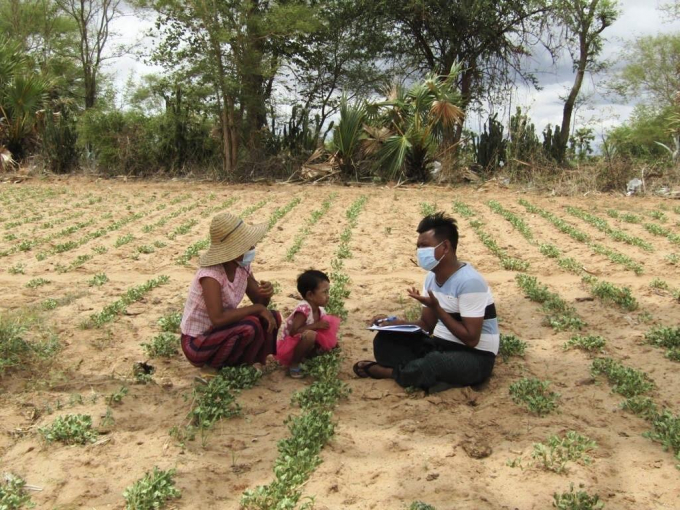 Bản đồ khô hạn ở Myanmar ngày một lan rộng khiến sinh kế nông dân bị đe dọa. Ảnh: CNA