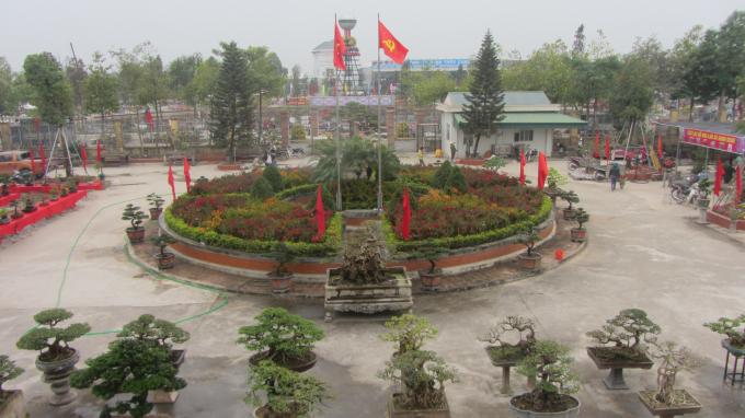 Một góc Lễ hội hoa Xuân Quan.
