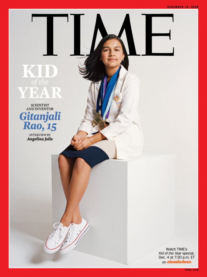 Gitanjiali Rao lên bìa tạp chí Time.