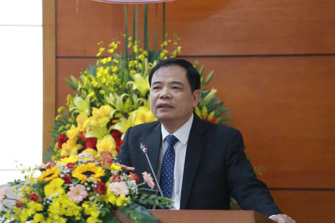 Bộ trưởng Bộ NN-PTNT Nguyễn Xuân Cường phát biểu tại Hội nghị Tổng kết công tác năm 2020 của Tổng cục Lâm nghiệp vào chiều 6/1/2021. Ảnh: Minh Phúc.
