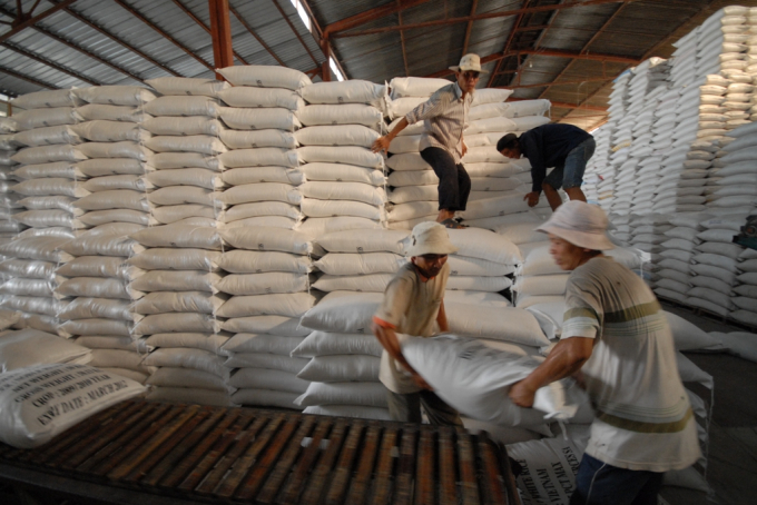 Chế biến xuất khẩu gạo tại Công ty CP Nông nghiệp công nghệ cao Trung An. Ảnh: HP.