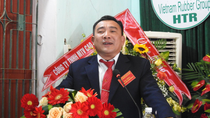 Theo ông Nguyễn Khánh Toàn, Tổng giám đốc Công ty cao su Hà Tĩnh, mặc dù năng suất mủ khiêm tốn nhưng năm vừa qua đơn vị vẫn kinh doanh có lãi. Ảnh: Thanh Nga
