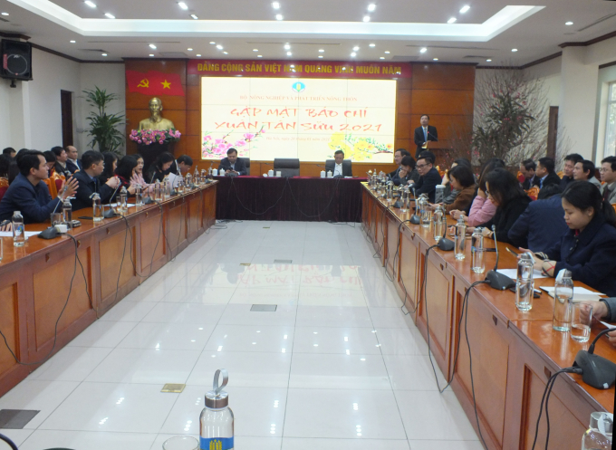 Bộ NN-PTNT gặp mặt đông đảo các cơ quan thông tấn, báo chí nhân dịp Xuân Tân Sửu 2021. Ảnh: Lê Bền.