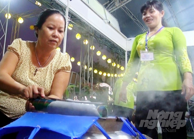 Cơ sở sản xuất bánh tráng phơi sương của gia đình chị Lê Thị Thanh Thúy. Ảnh: Trần Trung.
