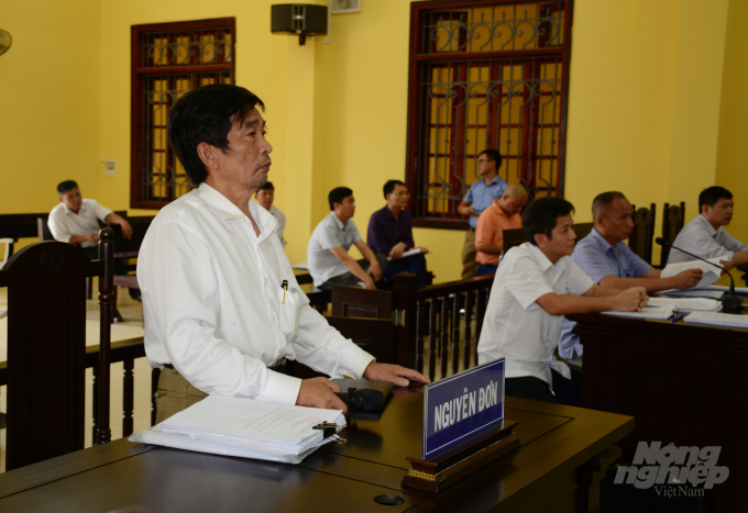 Ông Nguyễn Duy Vượng - Giám đốc Công ty Yên Phú tại phiên tòa phúc thẩm. Ảnh: Thái Sinh.