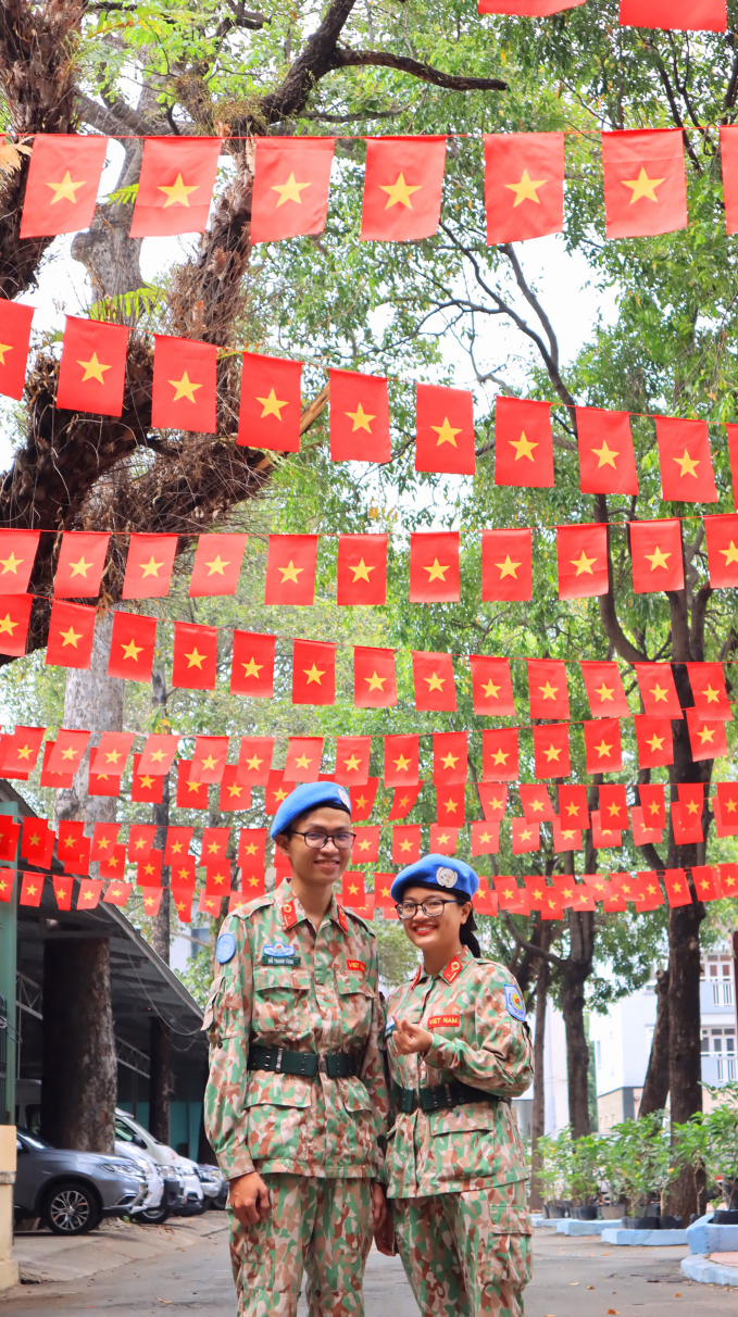 Vợ chồng Trung úy Tống Vân Anh.