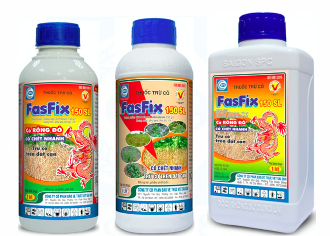 Thuốc trừ cỏ Fasfix 150 SL của Công ty CP Bảo vệ Thực vật Sài Gòn (SPC) sản xuất và phân phối trừ các loại cỏ rất hiệu quả.