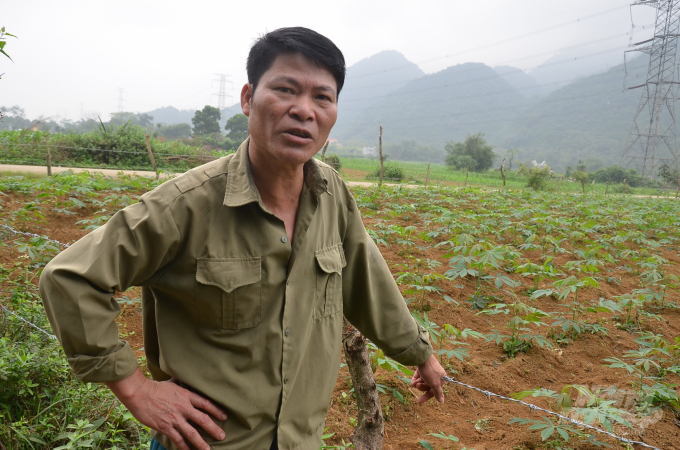 Ông Bùi Văn Dụng - Trưởng khu phố Cả, thị trấn Hàng Trạm: 'Đến kim cương cũng không đắt bằng lan đột biến'. Ảnh: VĐ.