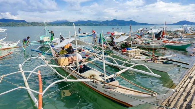 Một góc cảng cá ở đảo Panay, phía bắc Philippines.