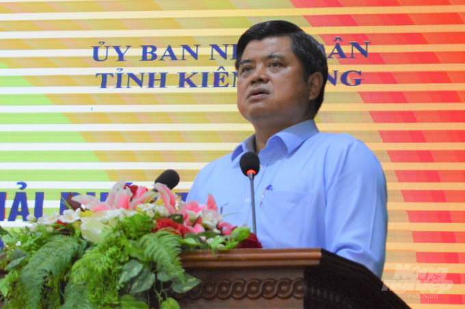 Thứ trưởng Bộ NN-PTNT Trần Thanh Nam phát biểu tại buổi hội thảo. Ảnh:Trung Chánh.