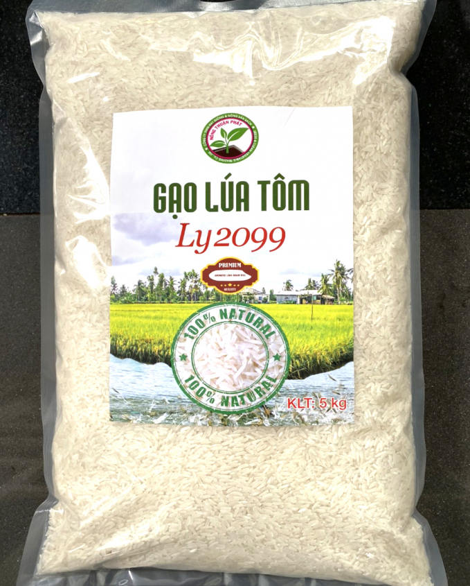 Gạo lúa - tôm giống LY2099 tại ĐBSCL đang dự tính sẽ tham gia cuộc thi Gạo ngon Việt Nam lần thứ III năm 2021. Ảnh: VS.