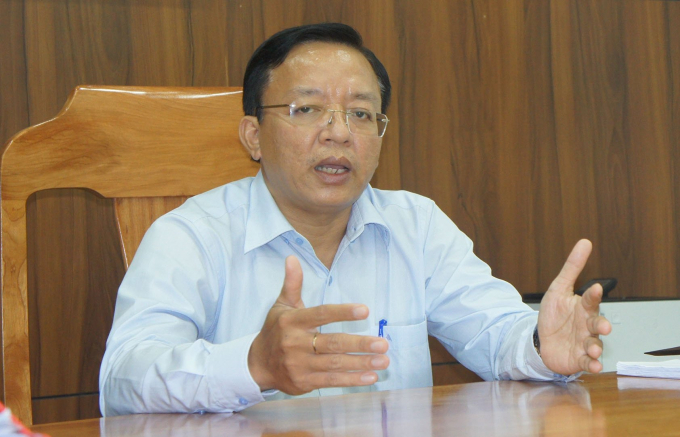 Ông Lê Huyền, Phó Chủ tịch UBND tỉnh Ninh Thuận trao đổi với Báo Nông nghiệp Việt Nam về chính sách thu hút đầu từ vào nông nghiệp. Ảnh: Ngọc Khanh.