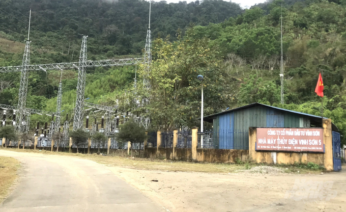 Công trình thủy điện Vĩnh Sơn 5 nằm trên địa bàn xã Vĩnh Kim (huyện Vĩnh Thạnh, Bình Định). Ảnh: Vũ Đình Thung.