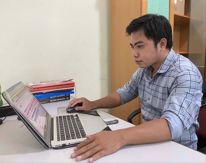 Với phóng viên Trung Dũng, cộng tác với Báo Nông nghiệp Việt Nam đã giúp anh trau đồi thêm kỹ năng, trình độ rất nhiều trong quá trình công tác. Ảnh: TGCC.