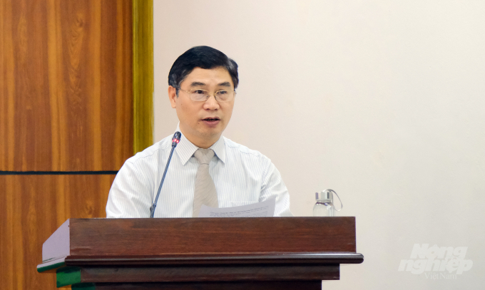 Phó Cục trưởng Cục Bảo vệ thực vật, ông Nguyễn Quý Dương phát biểu tại hội nghị. Ảnh: Bảo Thắng.
