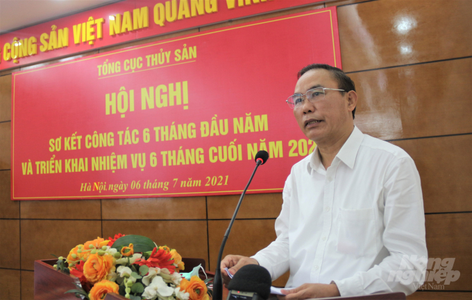 Thứ trưởng Phùng Đức Tiến cho rằng thời điểm hiện tại, ngành thủy sản Việt Nam đang phải đương đầu rất nhiều thách thức. Ảnh: Phạm Hiếu.