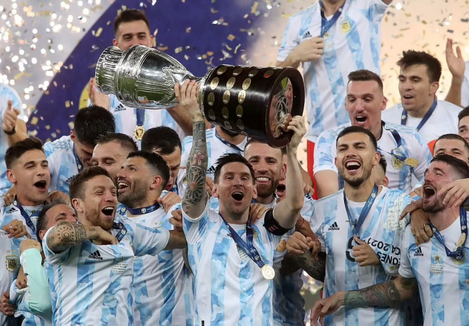 Messi có danh hiệu vô địch đầu tiên cùng đội tuyển Argentina. Ảnh: Reuters.