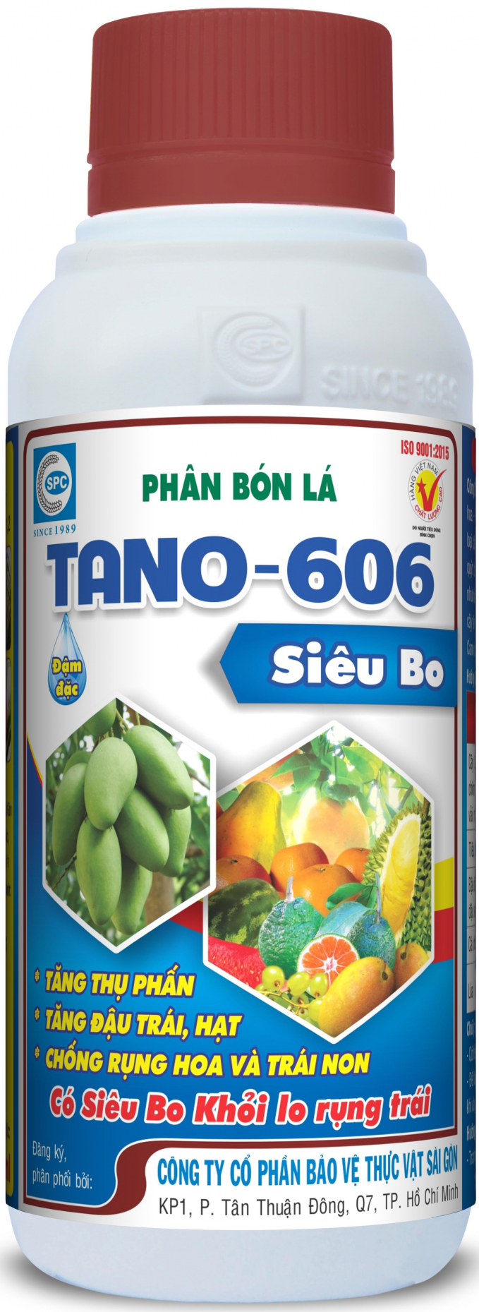 Phân bón lá TANO 606 chứa hàm lượng Bo dễ tiêu cao, phun trực tiếp lên lá và trái non sẽ nhanh chóng khắc phục và ngăn ngừa tình trạng thiếu Bo. Ảnh: Đỗ Hoàng.