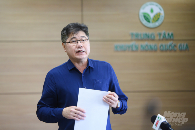 Le Quoc Thanh, Director of the National Agricultural Extension Center, said that the effective use of fertilizers and seeds has been implemented. Photo: Tung Dinh.