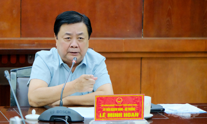 Bộ trưởng Bộ NN-PTNT Lê Minh Hoan yêu cầu đẩy mạnh phát triển kinh tế tập thể, hợp tác xã. Ảnh: Bảo Thắng.
