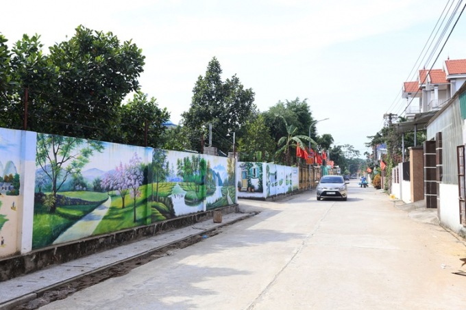 Đoạn đường giao thông nông thôn xã Tam Phúc, huyện Vĩnh Tường.