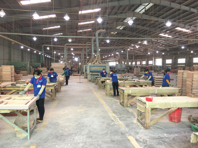 Hiện các doanh nghiệp chế biến gỗ ở Bình Định đang thiếu lao động nghiêm trọng. Ảnh: Vũ Đình Thung.